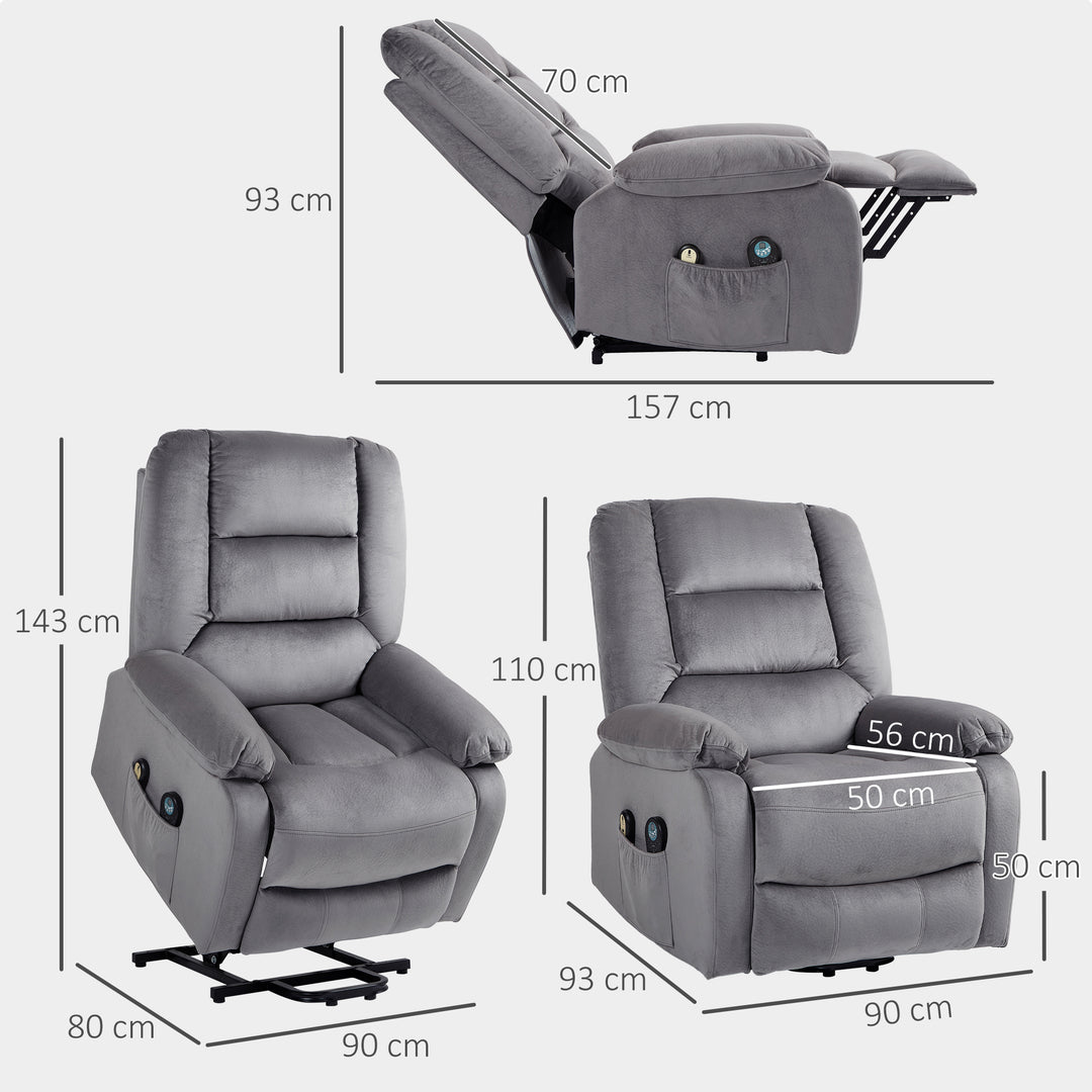 Elektrischer Massagesessel mit Aufstehhilfe | Cedaro | mit Massage und Wärme |  RehaComfort