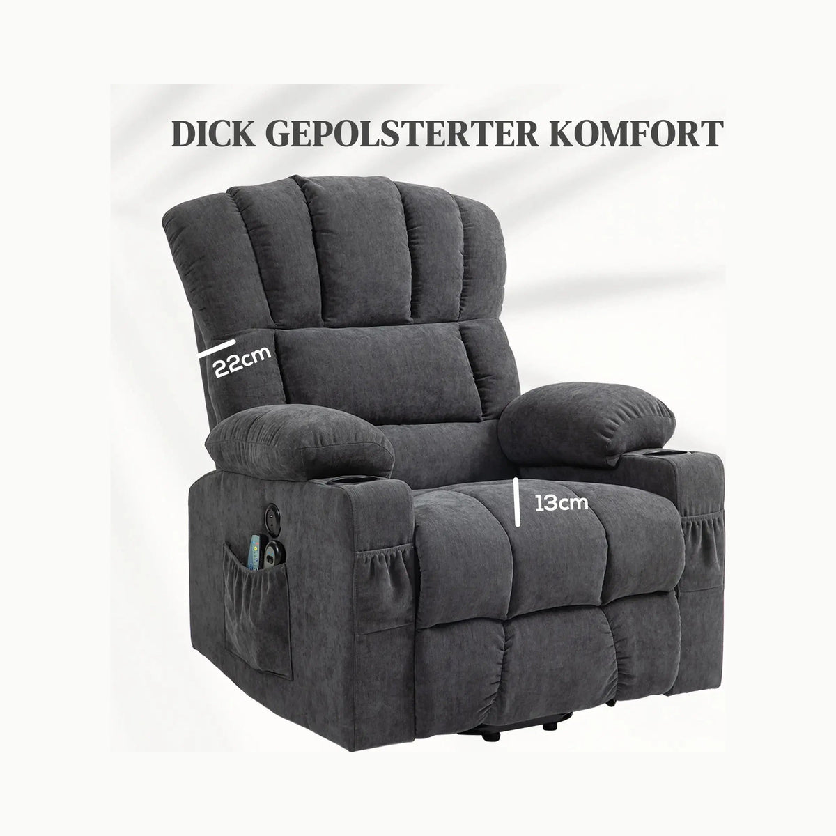 Seniorensessel mit Massagefunktion und Wärme | Montaro Komfort | RehaComfort RehaComfort