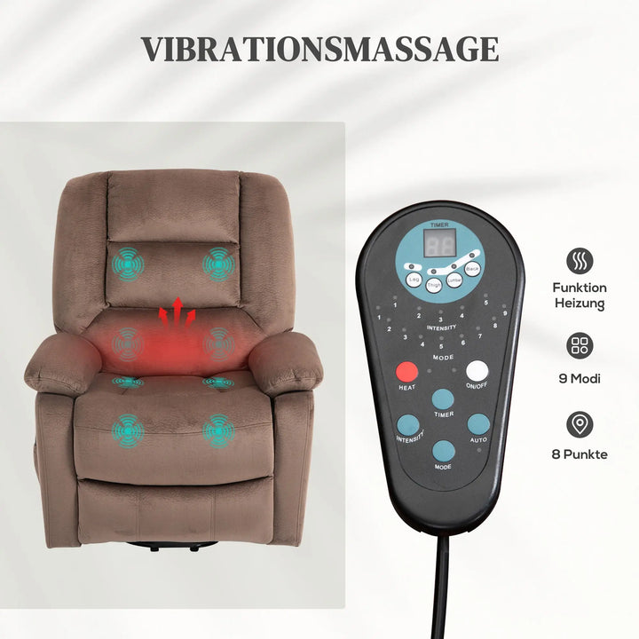Elektrischer Massagesessel mit Aufstehhilfe | Cedaro | mit Massage und Wärme |  RehaComfort RehaComfort