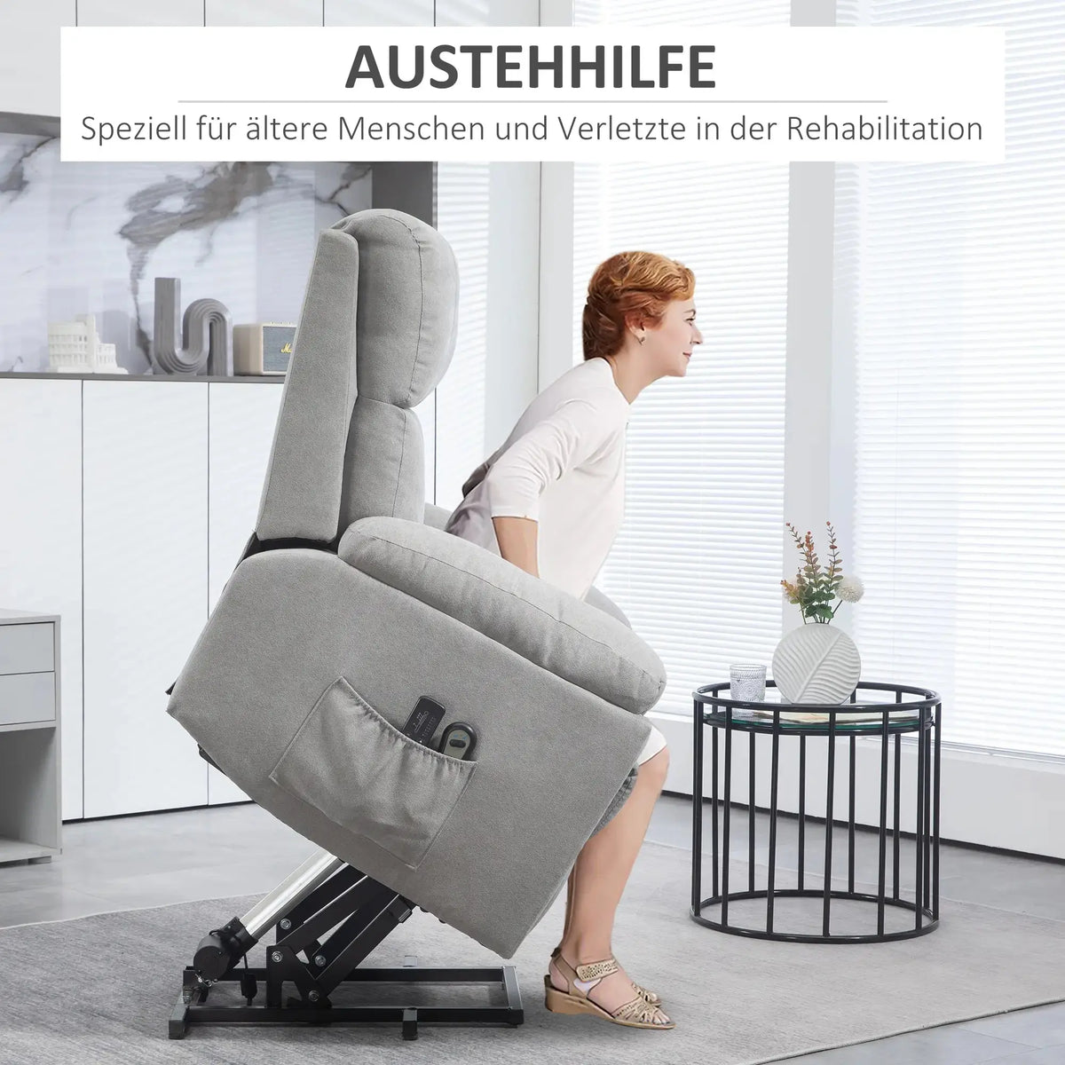 RehaComfort Aufstehsessel Medora mit Massage RehaComfort
