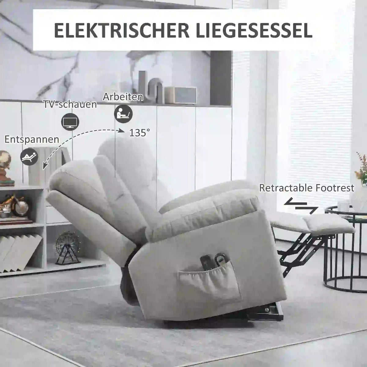 RehaComfort Aufstehsessel Medora mit Massage RehaComfort