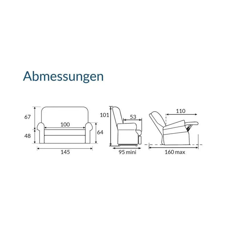 RehaComfort Sofa Paros RehaComfort