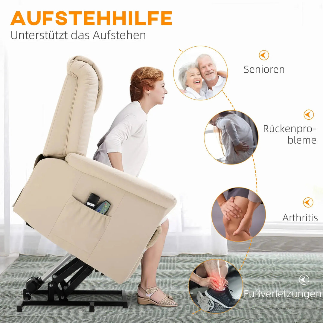 RehaComfort Aufstehsessel Vitano mit Massage und Wärme RehaComfort