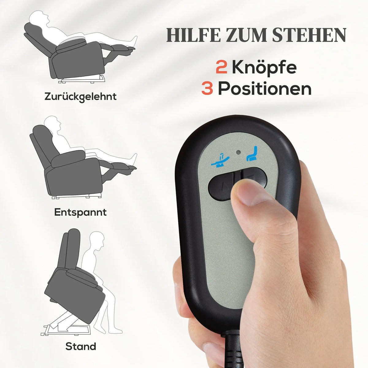Aufstehsessel mit Liegefunktion | Lumaro | RehaComfort RehaComfort