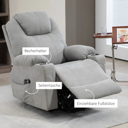 Massagesessel mit Aufstehhilfe elektrisch | mit Massage und Wärme | Sorano | RehaComfort RehaComfort
