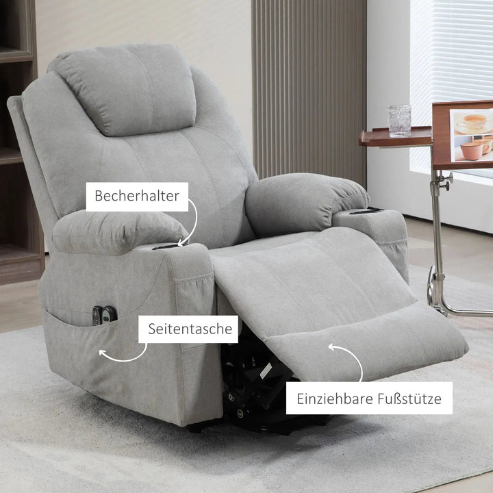 Massagesessel mit Aufstehhilfe elektrisch | mit Massage und Wärme | Sorano | RehaComfort RehaComfort