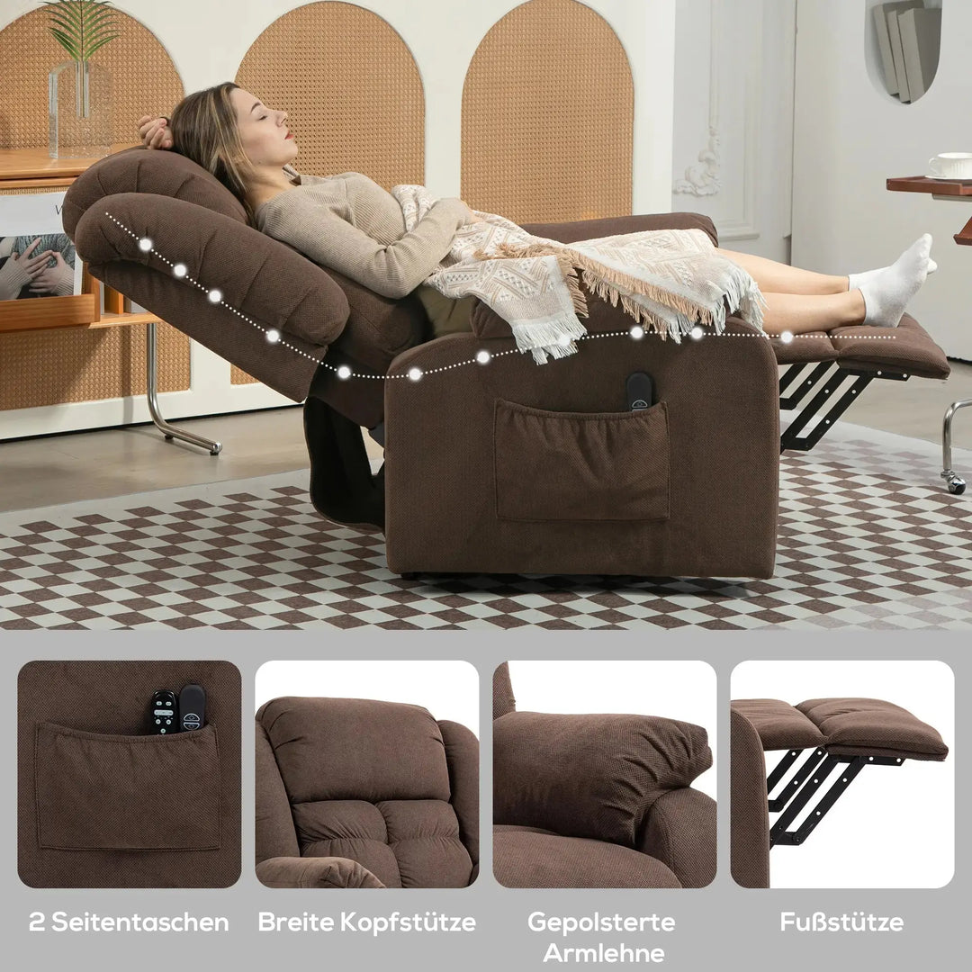 Aufstehsessel mit Massagefunktion | Velara | mit Massage und Wärme | RehaComfort RehaComfort