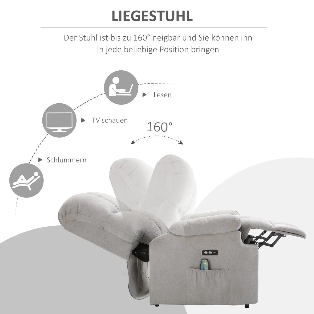RehaComfort Aufstehsessel Alviero mit Massage und Wärme RehaComfort