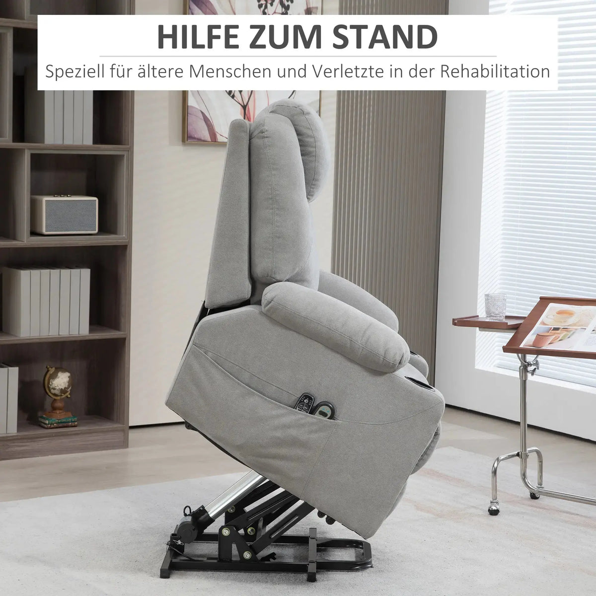Massagesessel mit Aufstehhilfe elektrisch | mit Massage und Wärme | Sorano | RehaComfort RehaComfort
